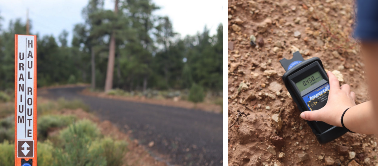 The road leading up to the Pinyon Plain Uranium Mine. 